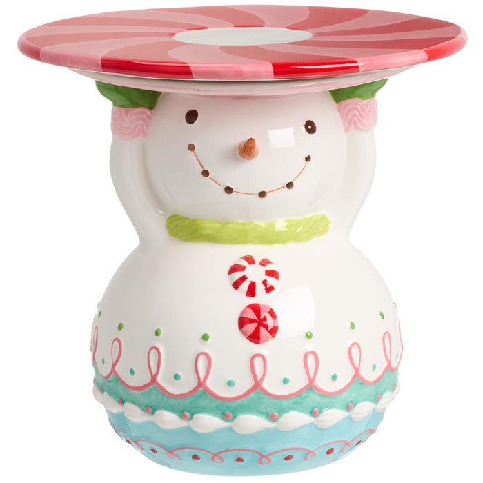 10.5" Snowman Cake Plate - Mixed