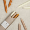 12" Taper Candles in Desert Sun, Set of 6 on a white background at Addison West
