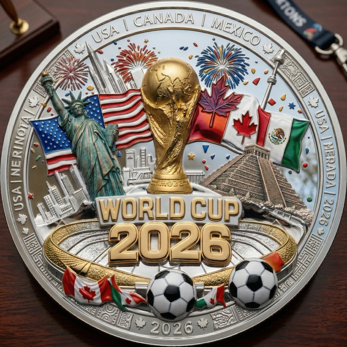 ⚽2026 m. „Legacy“ pasaulio taurės iššūkio moneta🏆 ★RIBOTAS LEIDIMAS • TIK 2026 VIENETAI★-LT