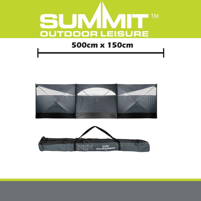 3 Panel Wind Breaker  Grey - 500cm x 150cm