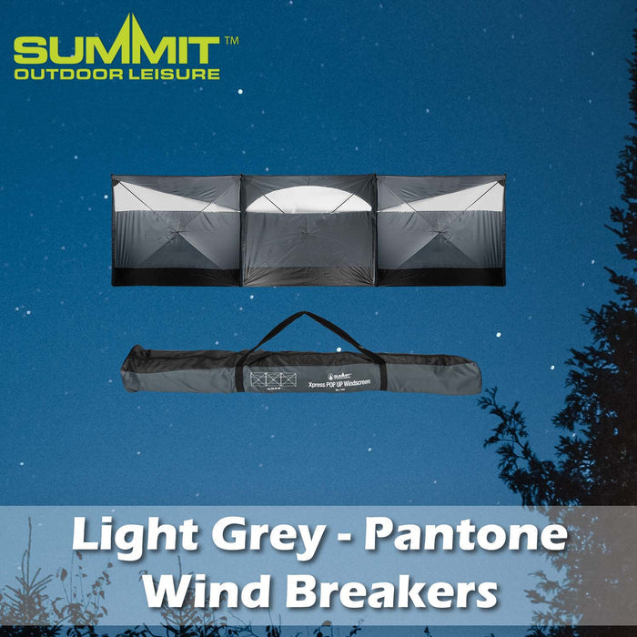 3 Panel Wind Breaker Good for Days Out Grey - 500cm x 150cm