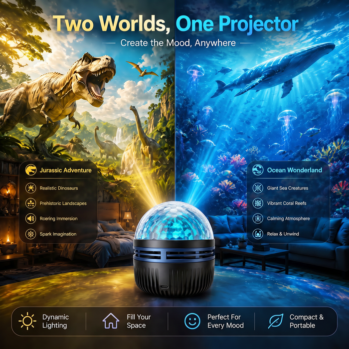🦖🎁360° pametni holografski projektor zvezdnega neba (HD Smart Dynamic 5D)-SI