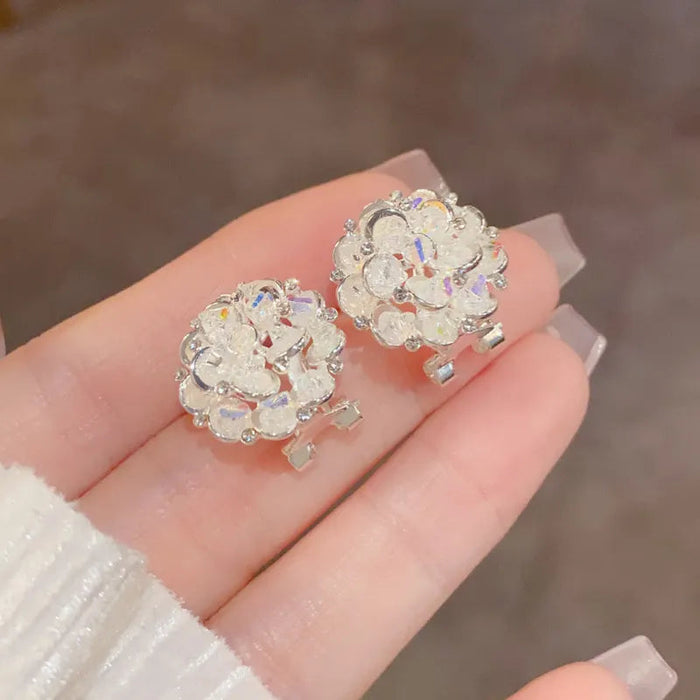 📢📢¡50% de descuento! ⏰Elegantes y brillantes pendientes con motivo floral.-ES