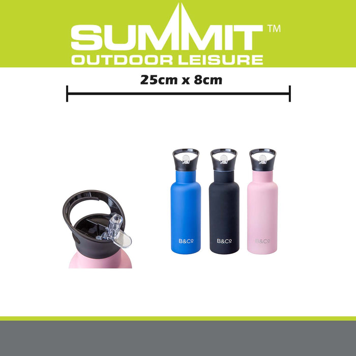 500ml Double Walled Bottle  Pink - 25cm x 8cm