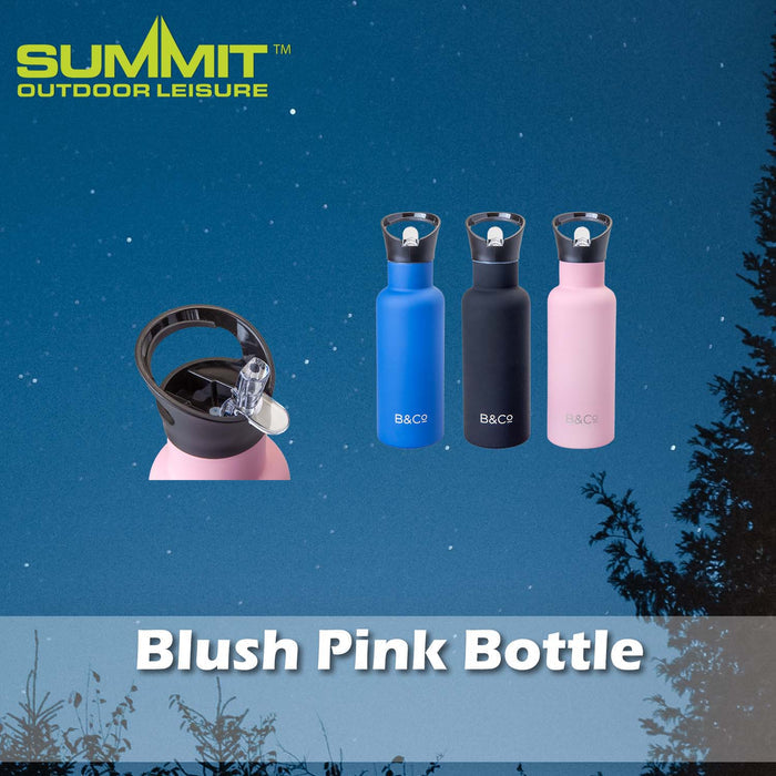 500ml Double Walled Bottle Good for Days Out Pink - 25cm x 8cm