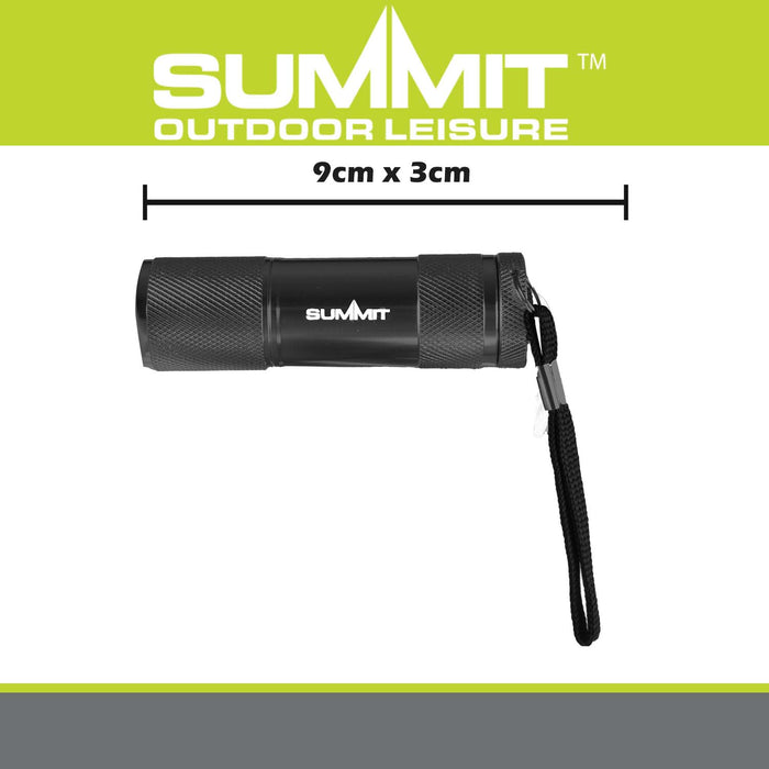 9 LED Torch  Black - 9cm x 3cm
