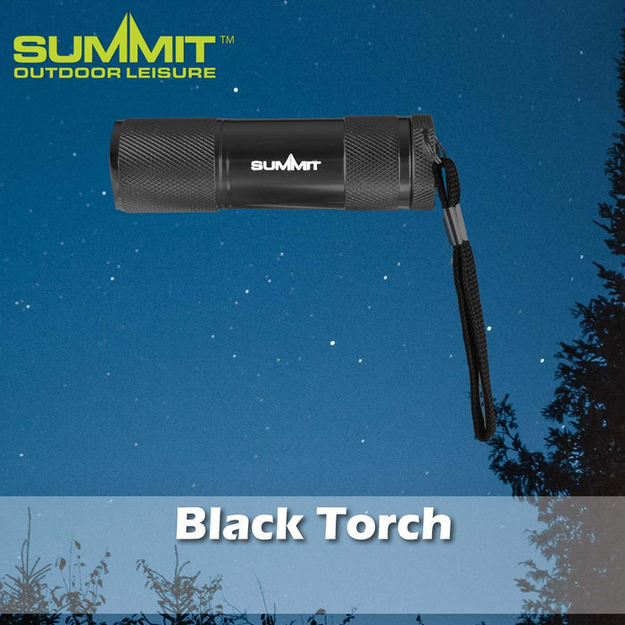 9 LED Torch Good for Days Out Black - 9cm x 3cm