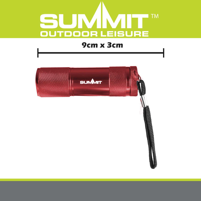 9 LED Torch  Red - 9cm x 3cm