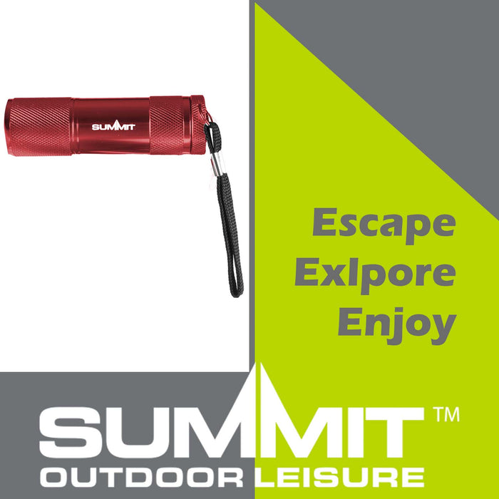 9 LED Torch  Red - 9cm x 3cm