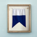 "A" Nautical Flag in Glass-Free Shadow Box Frame - Maritime Tribes USA