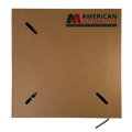 Square brown cardboard box for AA 0.25 Oz Tape Wheel Weight with black steel weights
