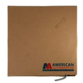Square brown cardboard sheet for Steel Wheel Weight AA 0.25 Oz Roll Style Chrome Tape