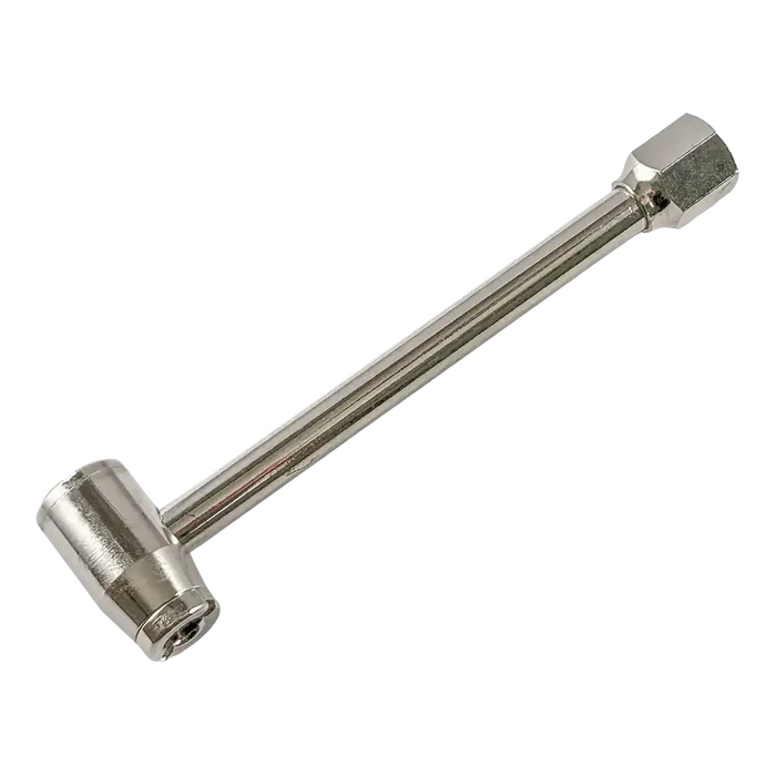 Metal tire inflator from AA 6’’ Right Angle Dual Foot Chuck for easy inflation
