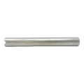 Cylindrical metal rod or tube with a slightly textured surface.