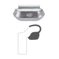 AA CT Uncoated Clip-On Wheel Weight (Lead) - 3 oz / 25/Box -