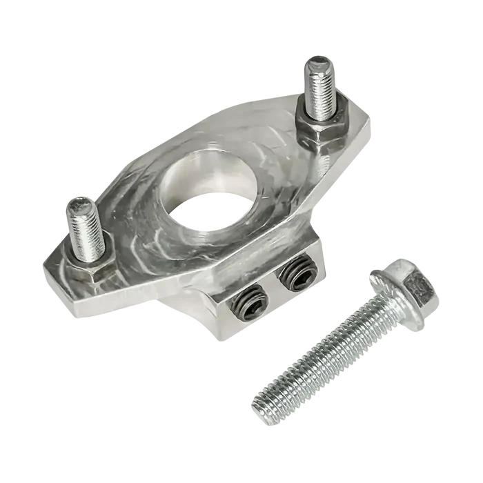 Silver metal mounting bracket with screws and nuts for Tire Changer Duck Head 67-400327