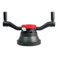 Black suction cup mount with red dial for AA Haweka Quick Nut Kit and Handle