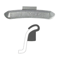 Silver AA i7 zinc coated clip-on wheel weight for steel truck rims