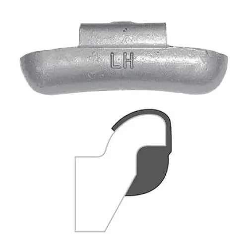 AA LH Coated Clip-On Wheel Weight (Lead / 25/Box) - 10 gm /