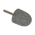 Conical tire buffing stone with coarse grit and metal shank for air-powered buffer