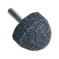AA Low Profile 36 grit tire buffing stone with black diamond grit wheel, silver shaft for quick-change chuck surface prep