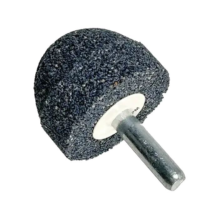 Black textured tire buffing wheel with 1/4’’ shaft for surface prep