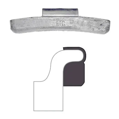AA MC Uncoated Clip-On Wheel Weight (Lead / 50/Box) - Wheel