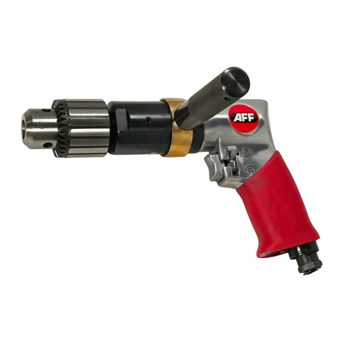 AFF 1/2’’ heavy-duty reversible air drill with red grip and forward reverse switch