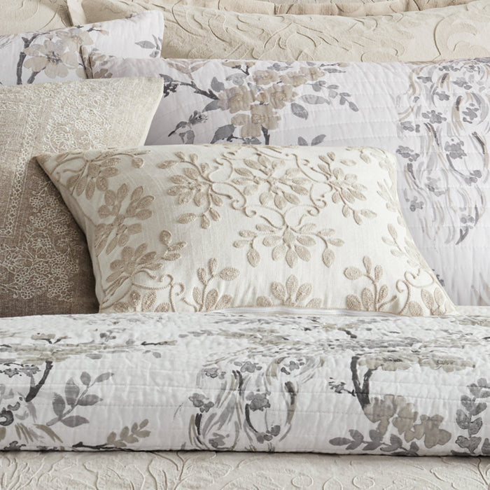 Alessio Embroidered Floral Pillow
