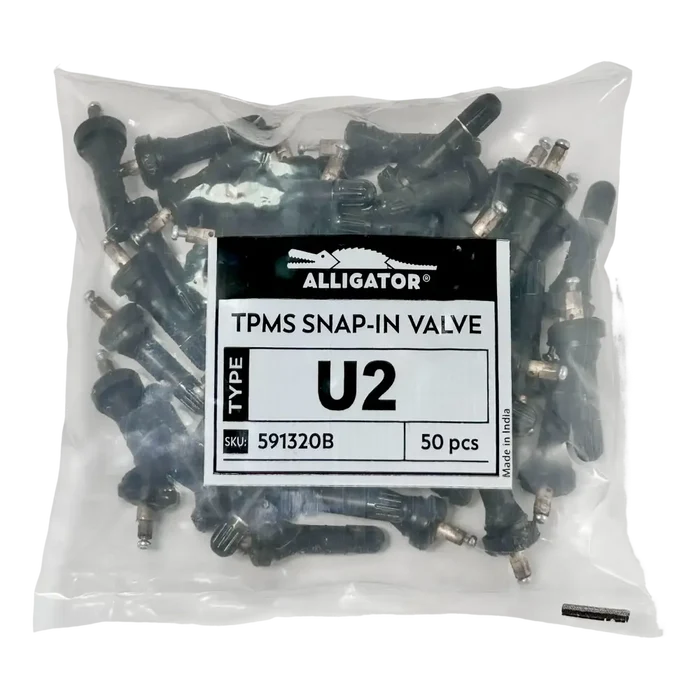 Bag of Alligator U2 TPMS Snap-in Valve Stems for easy tire pressure monitoring