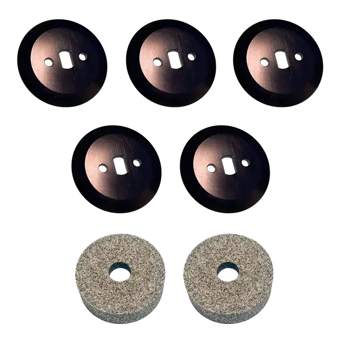 Metal and abrasive discs for sharpening stones in TSI Truer Blades Combo