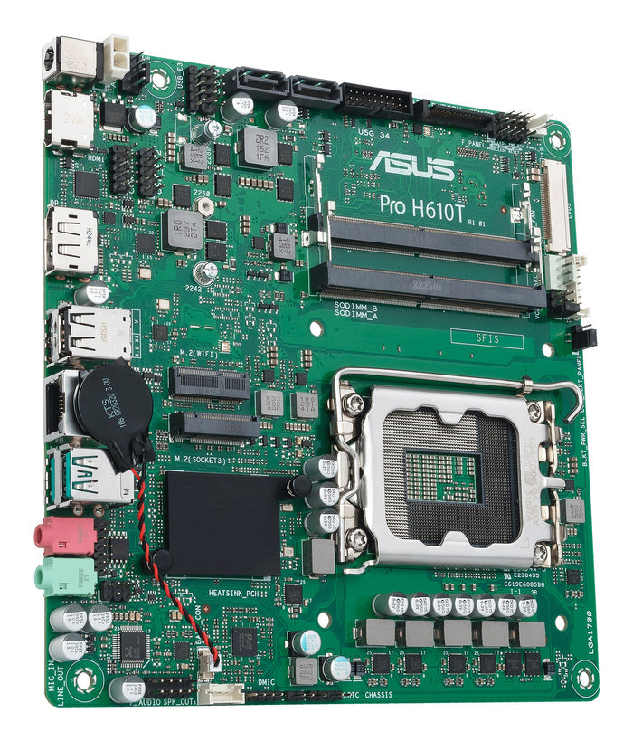 ASUS PRO H610T-CSM Intel H610 LGA 1700 Thin Mini ITX