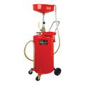 Red portable ATD-5200 Pressurized Oil Drain with wheels and funnel attachment