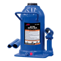 Blue hydraulic bottle jack rated for 20 tons.