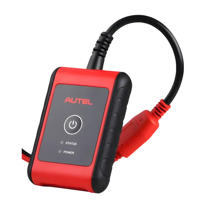 Autel MaxiBAS BT506 red black battery tester with cables and indicators