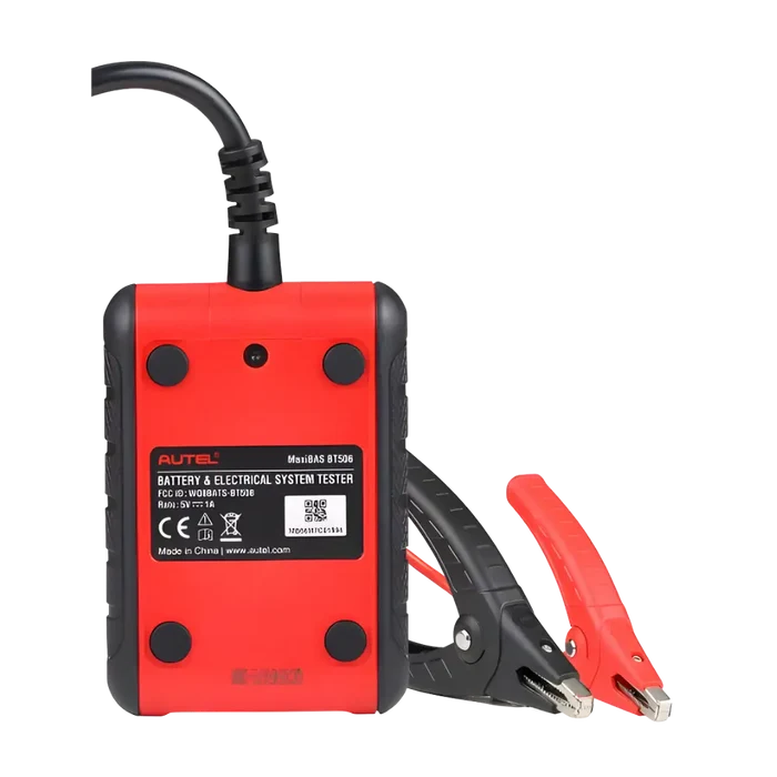 Autel MaxiBAS BT506 red black battery tester with clamps
