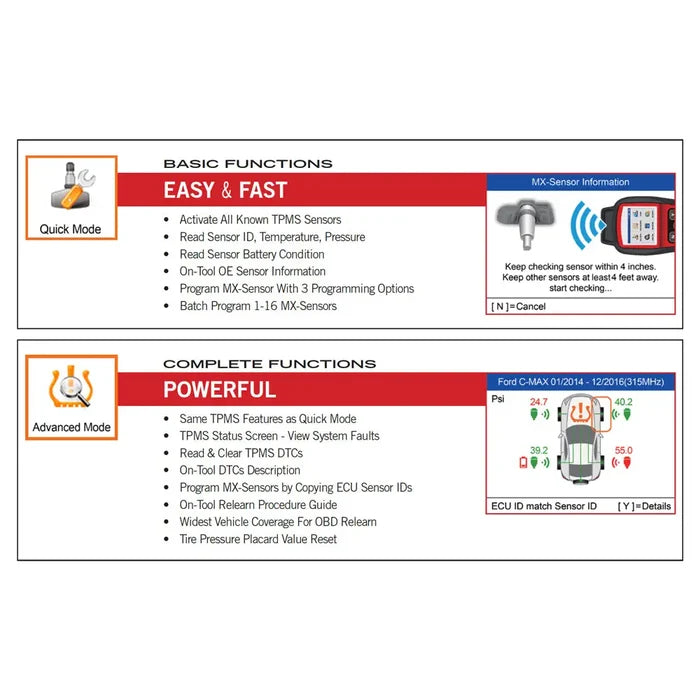 Autel TS508WF NEW Gen TPMS Diagnostic + Service Tool - TPMS