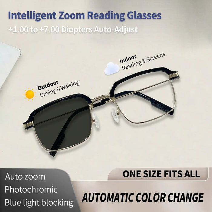 👓✨ Automatiškai reguliuojami HD skaitymo akiniai-LT