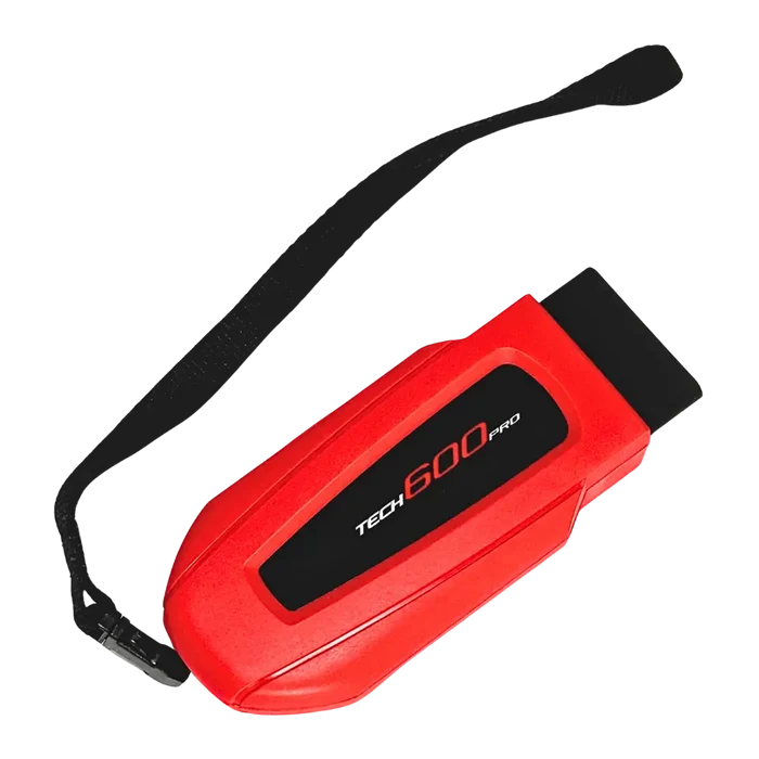 Bartec Tech600Pro TPMS tool red with black accents and wrist strap