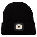 Beanie Hat with Light  Black - 20cm x 20cm