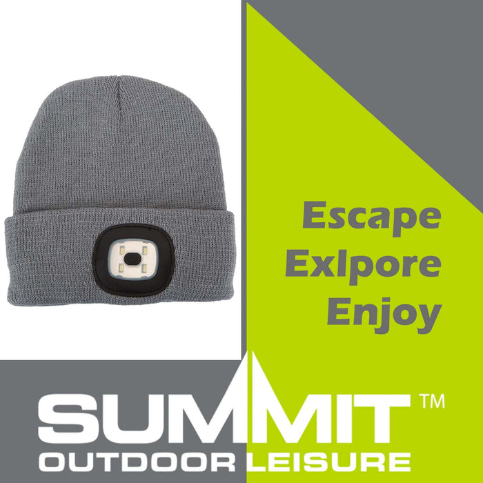 Beanie Hat with Light  Grey - 20cm x 20cm