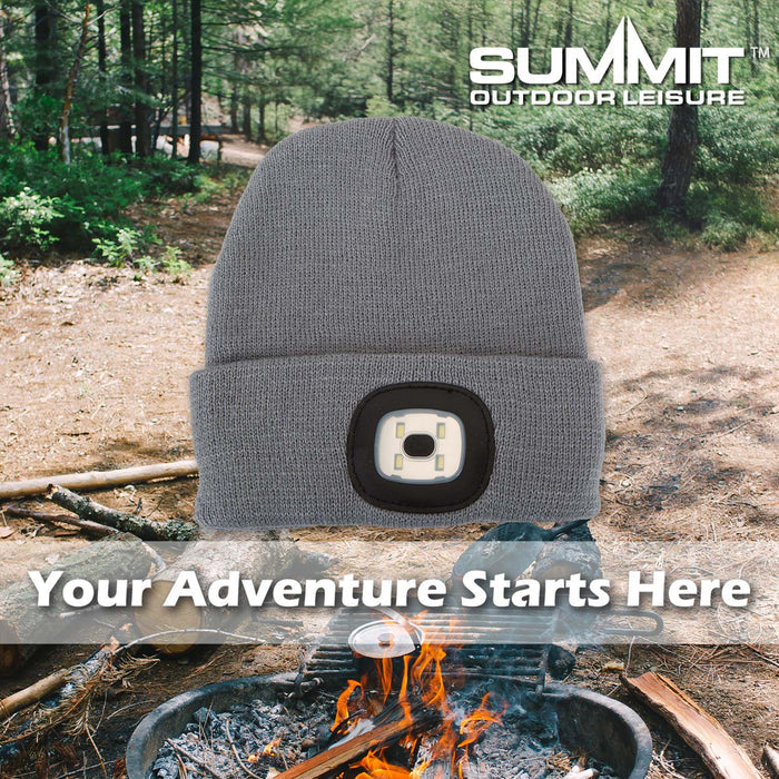 Beanie Hat with Light  Grey - 20cm x 20cm