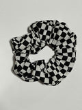 Black and White Checkered Scrunchies - Redhead Creations