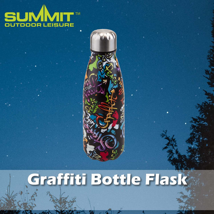 Bottle Flask with Cup Good for Days Out Graffiti - 22cm x 8cm