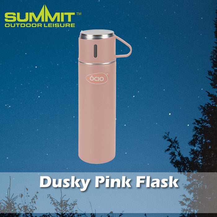 Bottle Flask with Cup Good for Days Out Pink - 24cm x 6.5cm