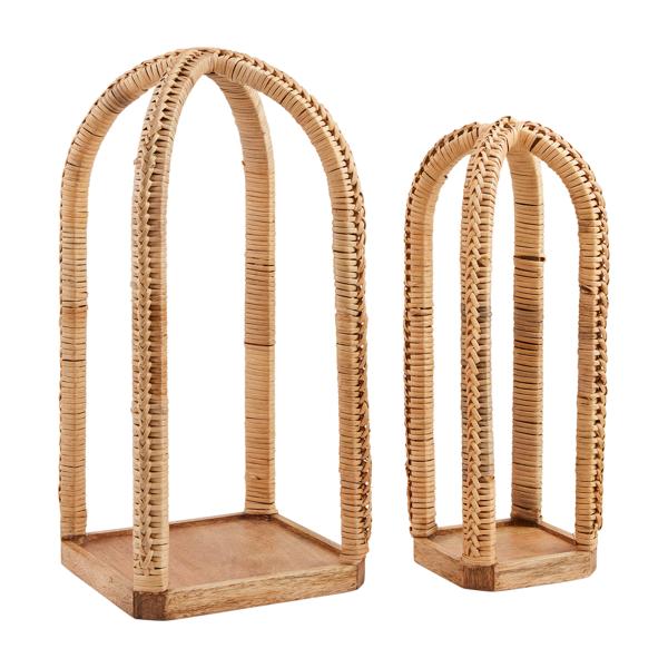 Braided Rattan Lantern - Large - Natural