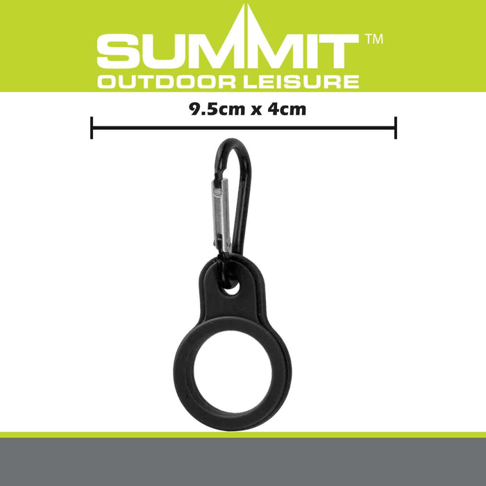 Caribiner Bottle Carrier  Black - 9.5cm x 4cm