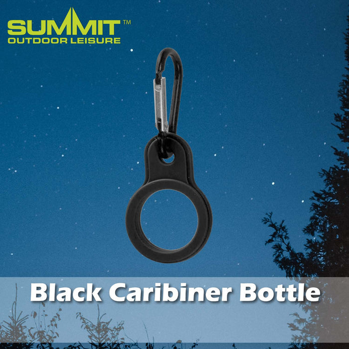 Caribiner Bottle Carrier Good for Days Out Black - 9.5cm x 4cm