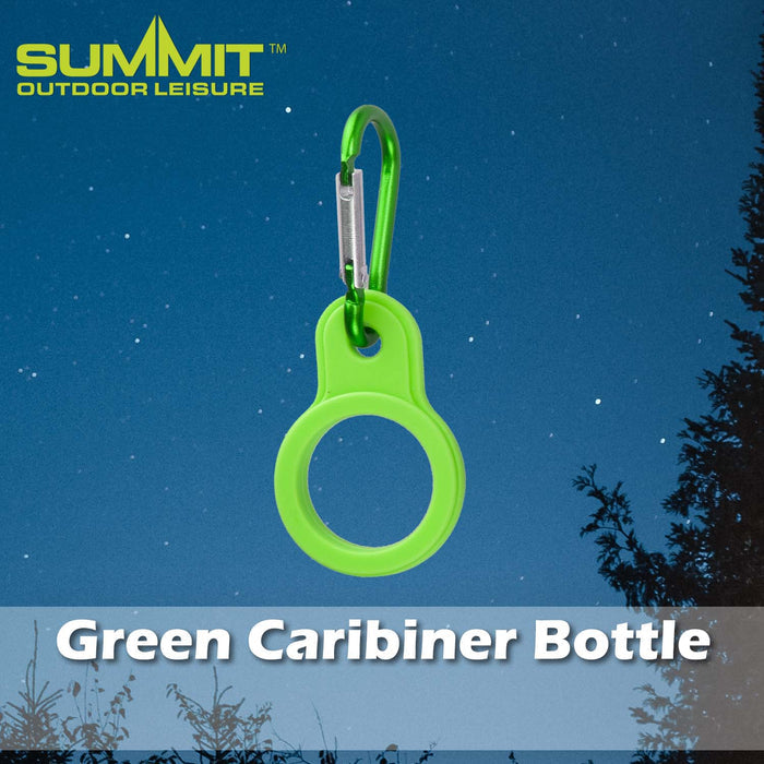 Caribiner Bottle Carrier Good for Days Out Green - 9.5cm x 4cm