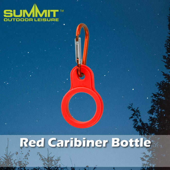 Caribiner Bottle Carrier Good for Days Out Red - 9.5cm x 4cm